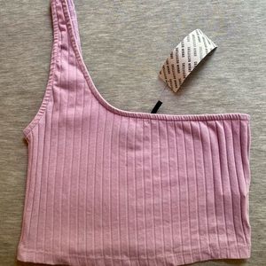 Urban Outfitters One Shoulder Ribbed Tank